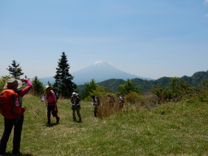 振り返れば富士山。 