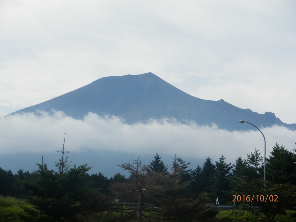 岩手山。岩手山SAから。